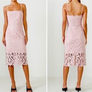 NWT Bardot Lace Sheath Cocktail Dress Pink Rose Size 6 Special Occassion